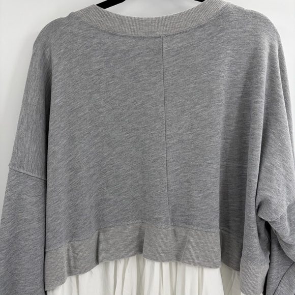 Arula plus size oversized white grey casual trendy sweatshirt dress size 1x - Picture 9 of 14